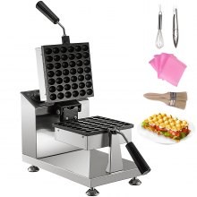 VEVOR Maquina Gofres para Hacer Gofre Commercial Bubble Waffle Maker molde cuadrado de 8 pulgadas 1200 W para hacer burbujas de