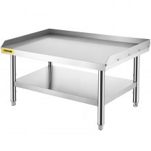 VEVOR Mesa de cocina Soporte para parrilla mesa de acero inoxidable de 48 x 30 x 24 pulgadas mesa de soporte para parrilla con