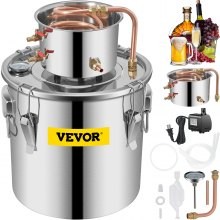 VEVOR Destilar alcoho Destilar vino Kit de destilería de 8 galones con bomba circulante tubo de cobre kit de destilación de con