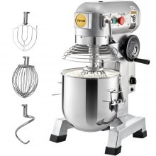 VEVOR Batidora Industrial Tuspuzz Mezclador de Alimentos 30Qt Batidora Amasadora 1100W Robot de Cocina Mezcladora Amasadora 90