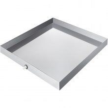 VEVOR - Bandeja para lavadora de acero inoxidable 304 de 27 x 25 x 2,5 pulgadas, bandeja de drenaje para lavadora de 18 GA de g