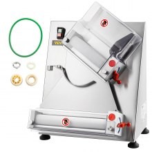 VEVOR Maquina para pasta Rodillo de masa comercial 370 W apto para fideos de pizza y equipo para hacer pasta Plateado 11.8 inch