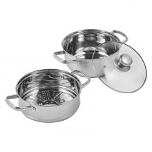 VEVOR Olla de vapor, olla de vapor de 9,5 pulgadas/24 cm para cocinar con olla de 5 cuartos y vaporizador de verduras, utensili