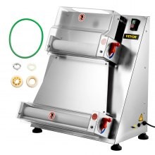 VEVOR Maquina para pasta rodillo de masa comercial 370 W automáticamente apto para fideos pizza pan y equipo para hacer pasta P