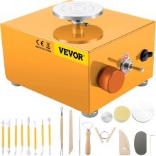 VEVOR Torno Alfarero Mini Rueda de Cerámica 30W Rueda de Cerámica Velocidad Ajustable Máquinas de Arcilla Kits de Escultura Elé