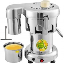 VEVOR Exprimidor electrico Extractor de jugos 2800 Rpm Exprimidor de naranjas y Frutas para Comercial Multifunción de Acero Ino