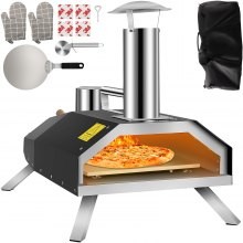 VEVOR Horno de Pizza para Exteriores 12 pulgadas Horno de Pizza Madera Pellet