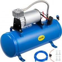 VEVOR Compresor de aire de bocina de tren de 12 V con tanque 150 PSI Compresor de aire para automóvil Inflador de neumáticos po