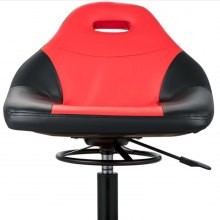 VEVOR Taburete de garaje con ruedas, capacidad de 300 libras, rango de altura ajustable de 21 a 26 pulgadas, asiento mecánico c