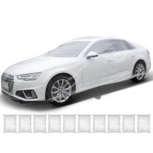 Lote de 10 piezas de plástico transparente temporal universal desechable para coche 22' x 12' L VI