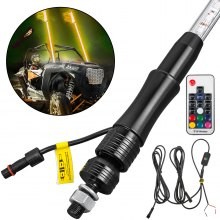 VEVOR 2PC 5FT LED Whip Lights RGB Color Lighted Whips para UTV ATV 20 colores, 5 niveles, 23 modos, 10 opciones de velocidad, r