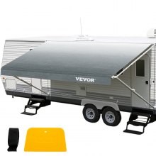 Toldo VEVOR RV, tela de repuesto para toldo de 16 pies, repuesto de toldo para caravana gris desteñido, toldo de repuesto de ma