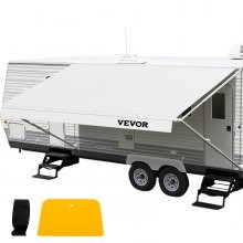 VEVOR RV Toldo Tela RV Camper Remolque Tela de repuesto 15 pies Blanco