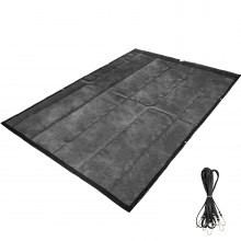 Lona de malla para camión volquete VEVOR de 7 x 18 pies, lona de malla negra con ojales, lona de malla resistente con apertura