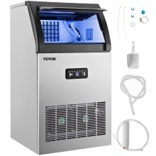 VEVOR 110V Máquina comercial de hielo Fabricador De Hielo 110 libras/24 horas máquina de hielo de 530 W con capacidad de almace
