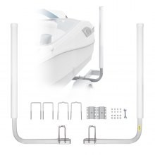 VEVOR Juego de guías para remolque marino, 60 pulgadas, flexiblemente ajustable, soportes dobles de acero resistente al óxido c