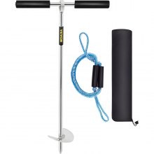 VEVOR Ancla de arena, barrena de 18 pulgadas de longitud para la playa y banco de arena, anclaje de tornillo de acero inoxidabl