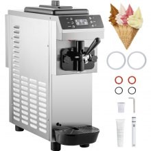 VEVOR Máquina comercial de helado suave 13L/H (3.4Gal/H) Máquina de helados Máquina de helado de sabor único Comercial con pree