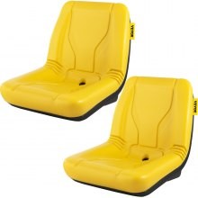 Asiento de tractor universal VEVOR, 2 piezas de respaldo alto industrial, marco de acero, asiento compacto para montacargas con