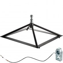 Enganche de quinta rueda VEVOR, montaje en riel, adaptador de enganche de remolque, base de acero de 14.2 "de alto, 22046 lbs G