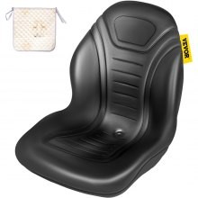 VEVOR Reemplazo universal de asiento para tractor de césped, asiento compacto para cortacésped con respaldo alto, asiento para
