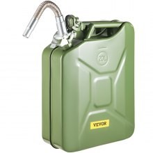 VEVOR Jerry Fuel Can, 5.3 galones / 20 L Jerry Gas Can portátil con sistema de boquilla flexible, Tanque de combustible de acer