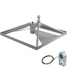 Enganche de quinta rueda VEVOR, soporte de cuello de cisne, adaptador de enganche de remolque, base de aluminio de 12.6" de alt