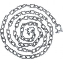 Cadena de ancla VEVOR, cadena de acero galvanizado de 20' x 5/16", grillete de cadena de ancla de 3/8", carga de rotura de cade