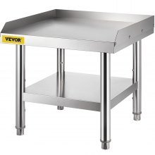 VEVOR Soporte para parrilla de equipo de acero inoxidable Mesas De Cocina mesa acero inoxidable de 24 x 24 x 24 pulgadas mesa d