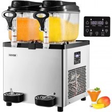 VEVOR Comercial Máquina de granizados Maquina para frappe Slushy Machine 6 L x 2 Tanques 50 Tazas 700W 110V Margarita Smoothie