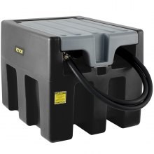 Tanque de combustible diesel portátil VEVOR Tanque de combustible diesel 58 Gl, con bomba de transferencia de 12V, negro