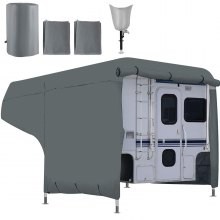 VEVOR RV Cover, 8'-10' Travel Trailer RV Cover, a prueba de viento RV y Trailer Cover, Extra-Grueso 4 Capas Durable Camper Cove