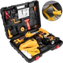 VEVOR Gato eléctrico para coche de 3 toneladas, 6600 libras, gato eléctrico de tijera, 12 V CC, gato eléctrico con llave de imp