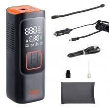 VEVOR Inflador de neumáticos Compresor de aire portátil 7800mAh 2 veces más rápido 160PSI Apagado automático