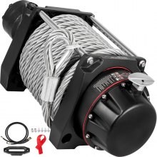 Cabrestante hidráulico industrial VEVOR de 20 000 libras, cabrestante de anclaje hidráulico con cable de acero resistente de 24