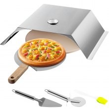 VEVOR Kit de horno para pizza, horno de pizza con parrilla de acero inoxidable, kit para hacer pizza para la mayoría de parrill